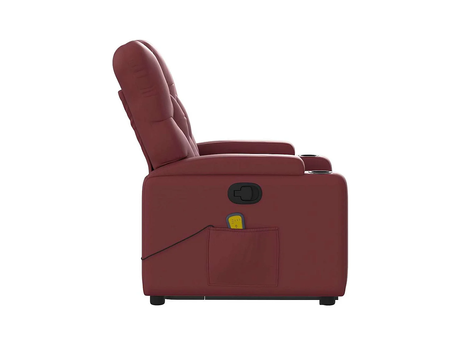Fauteuil inclinable de massage Rouge bordeaux Similicuir