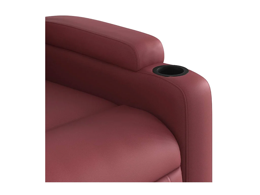 Fauteuil inclinable de massage Rouge bordeaux Similicuir