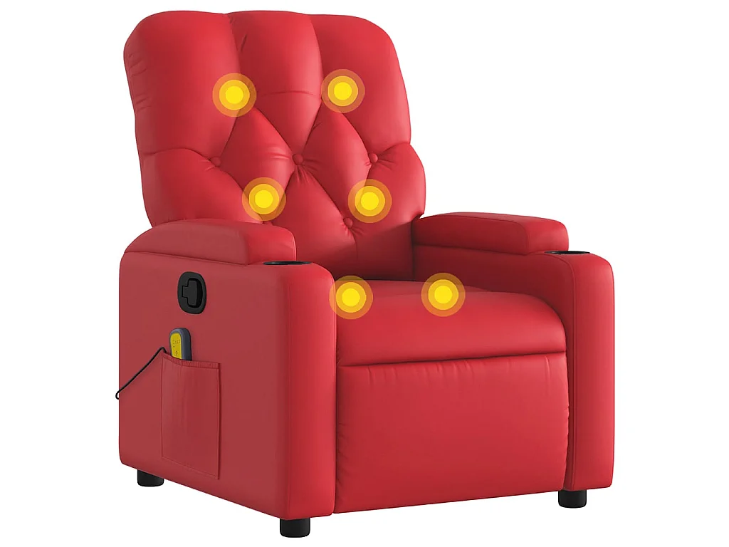Massagesessel Rot Kunstleder