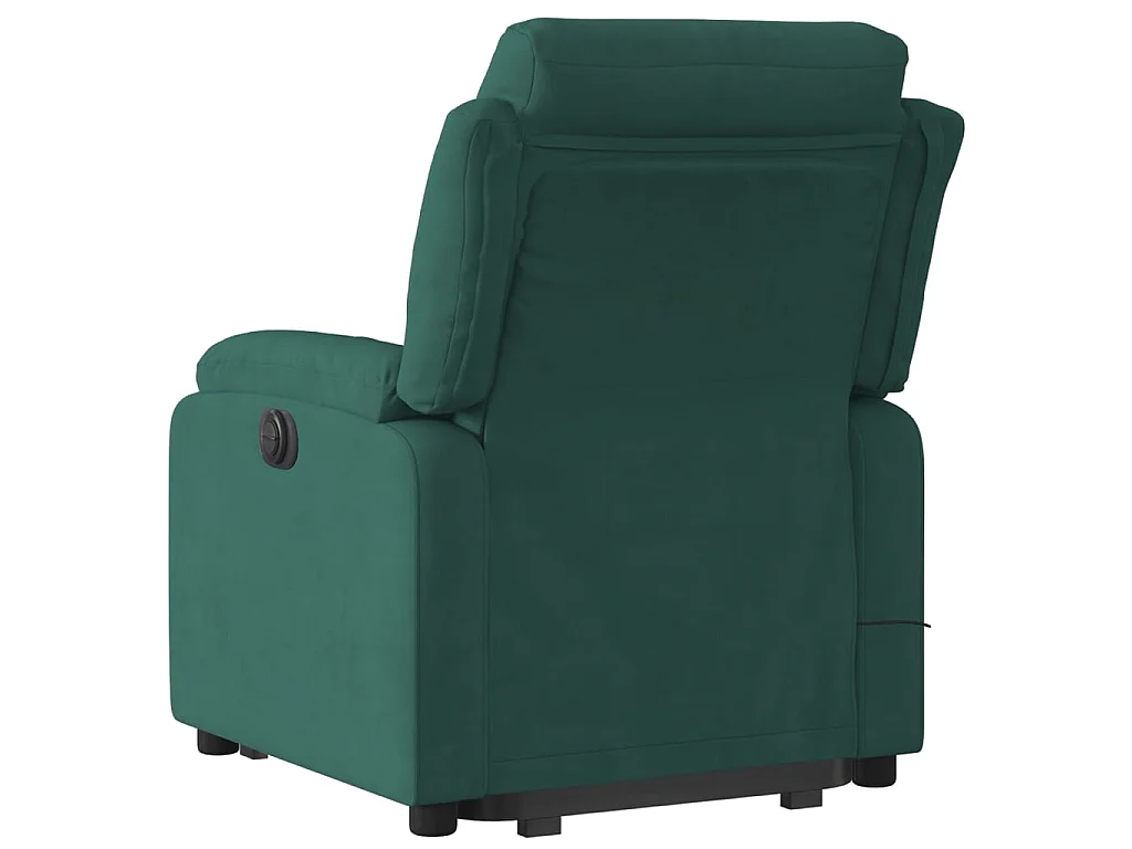 Fauteuil de massage inclinable Vert foncé Velours