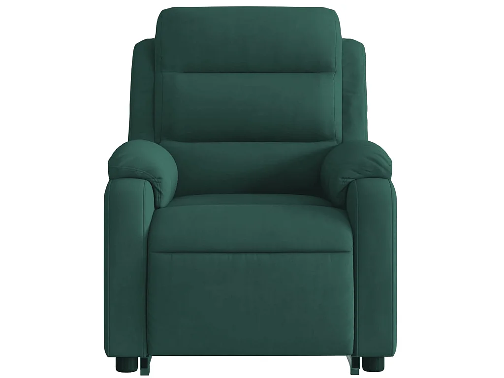 Fauteuil de massage inclinable Vert foncé Velours