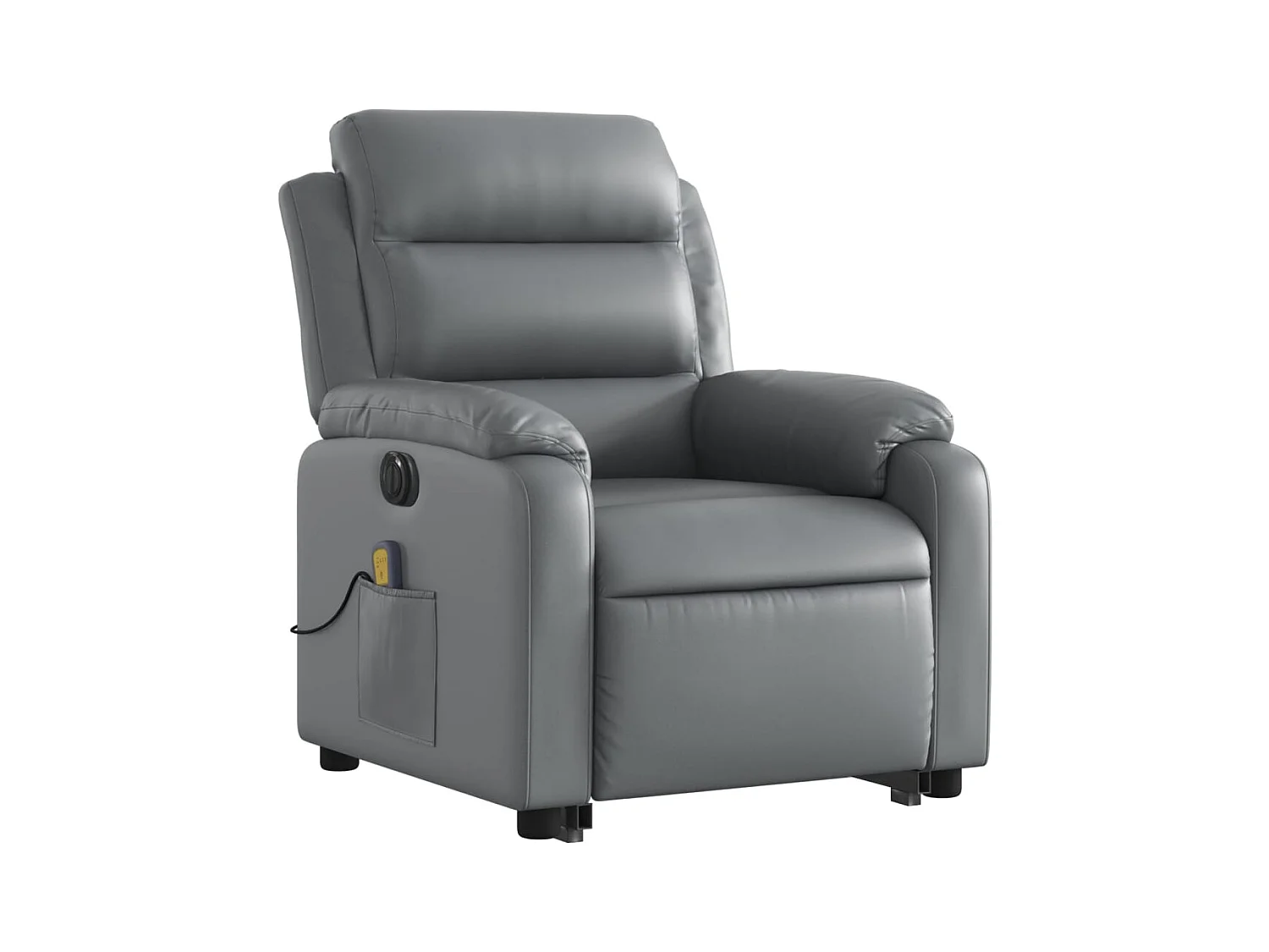 Fauteuil inclinable de massage électrique gris similicuir