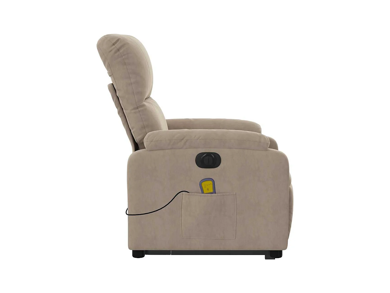 Fauteuil inclinable de massage électrique taupe