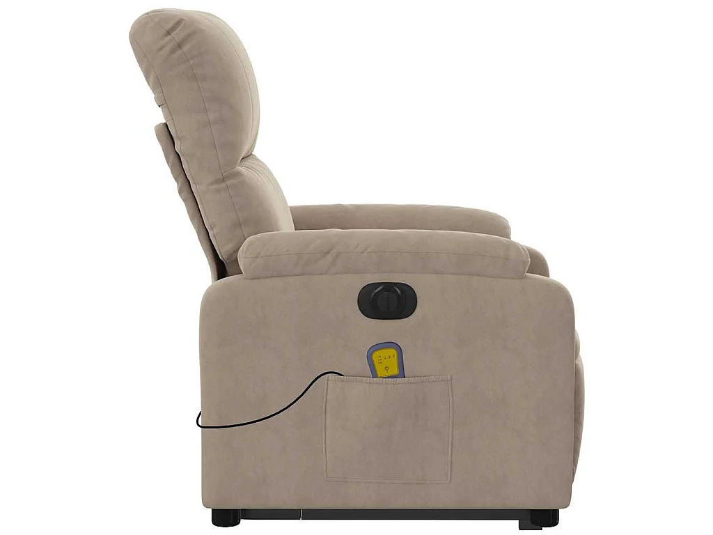 Fauteuil inclinable de massage électrique taupe