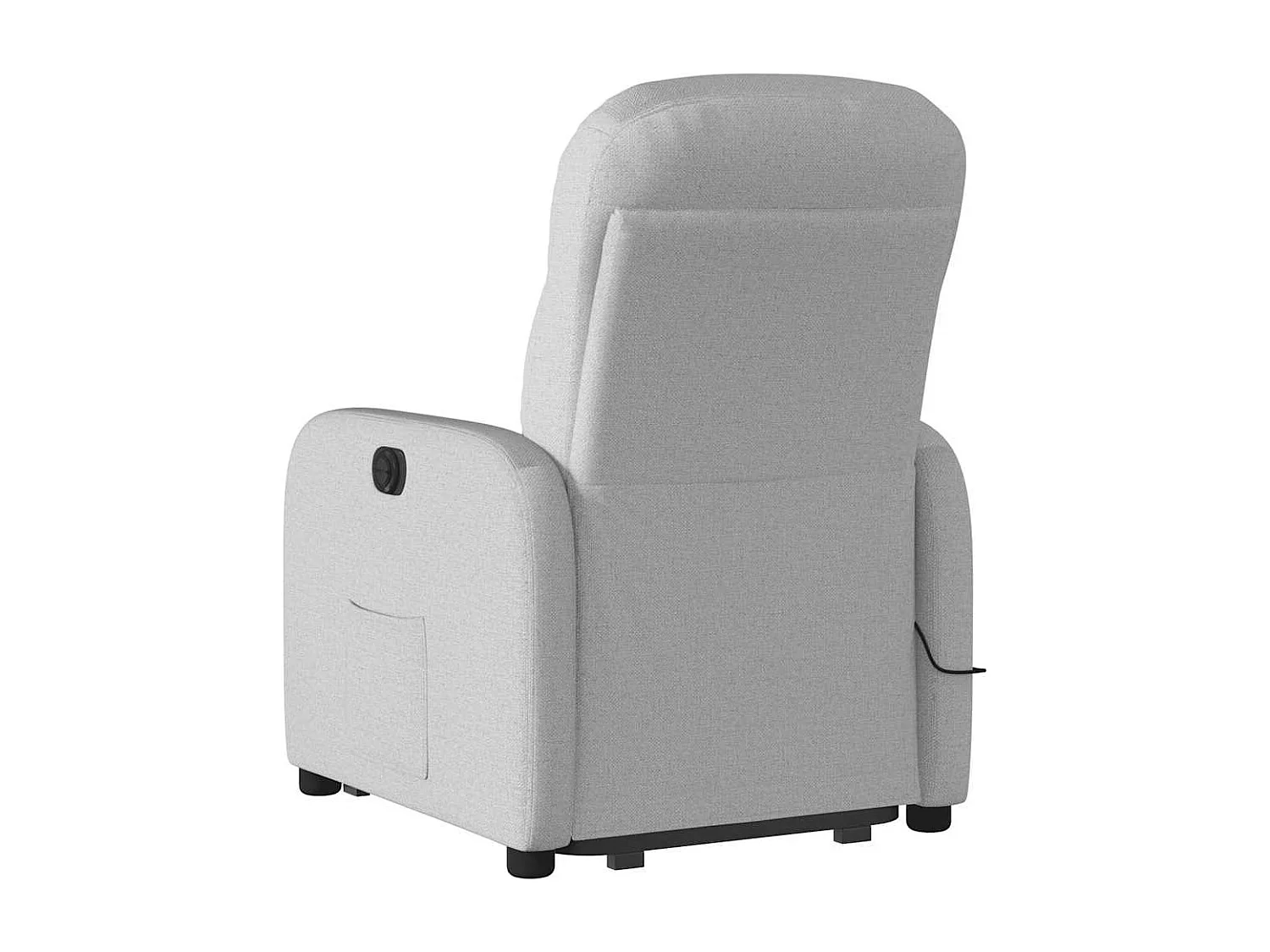 Sillón de masaje eléctrico reclinable elevable tela gris nube