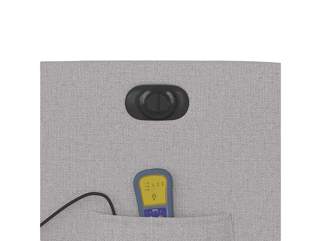 Fauteuil inclinable de massage électrique gris nuage tissu