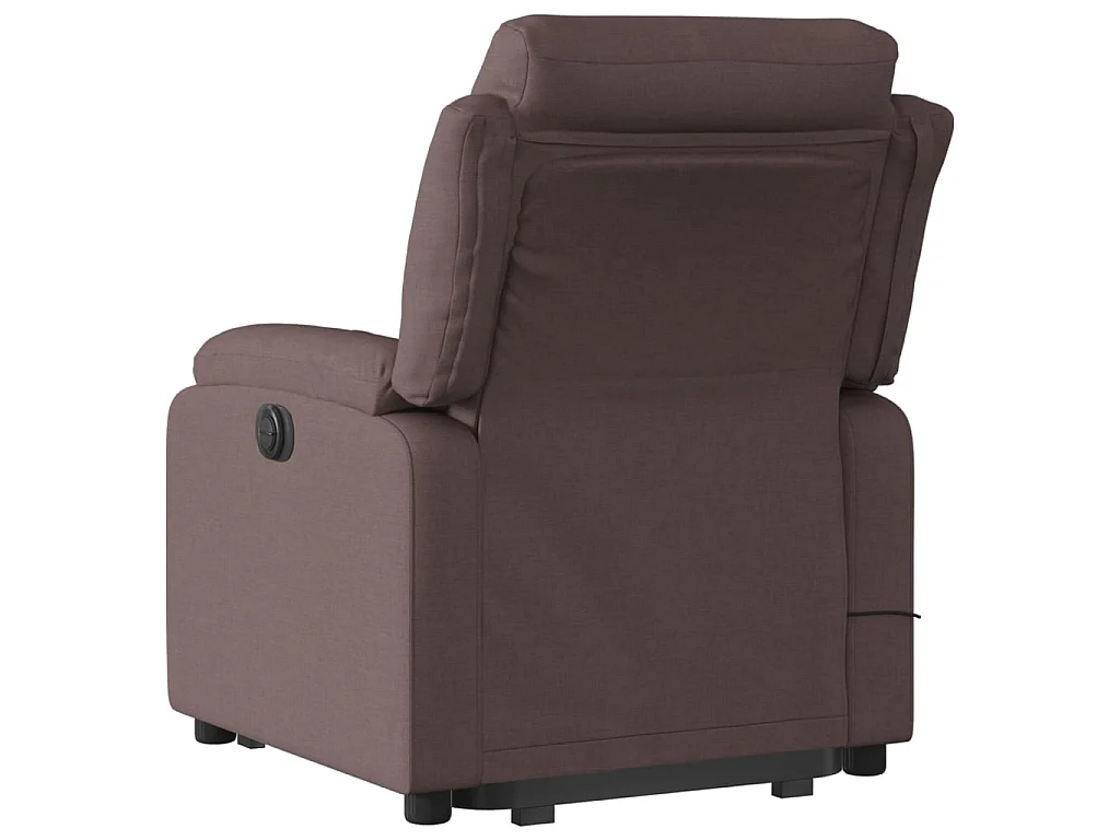 Fauteuil inclinable de massage Marron foncé Tissu
