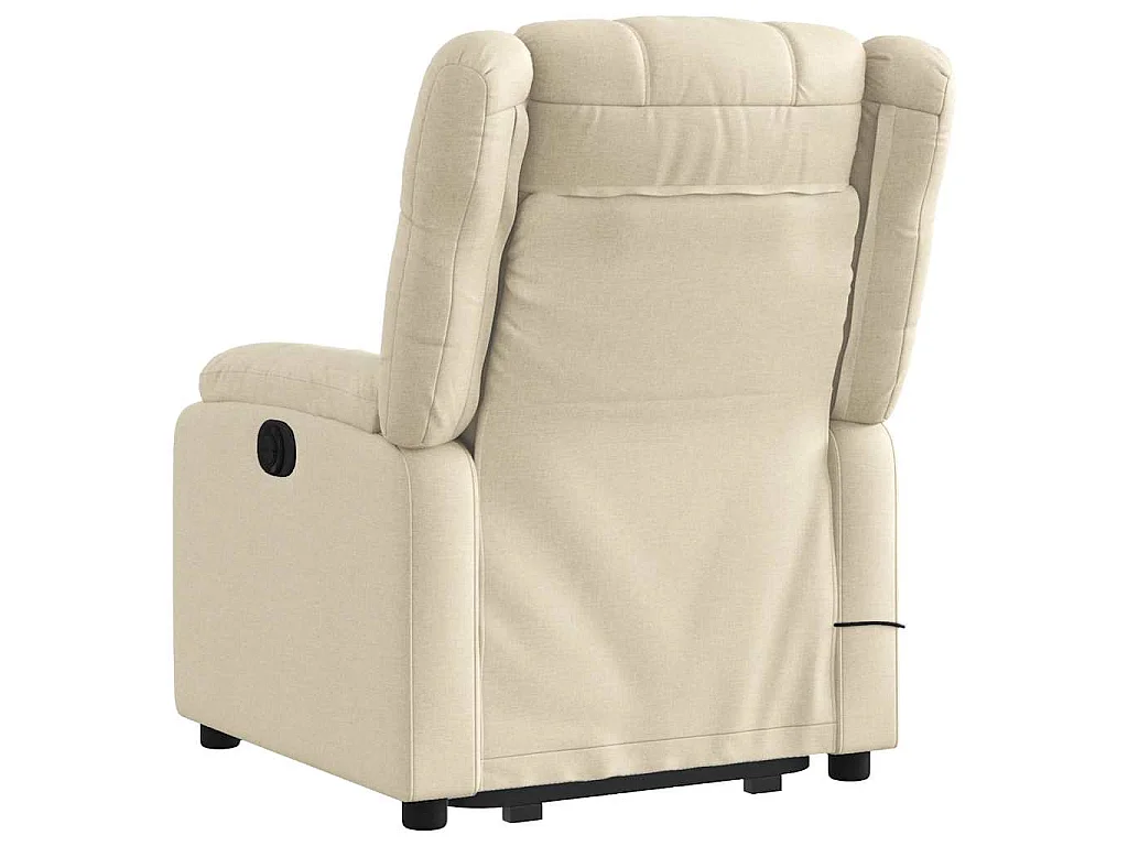 Fauteuil inclinable de massage Crème Tissu
