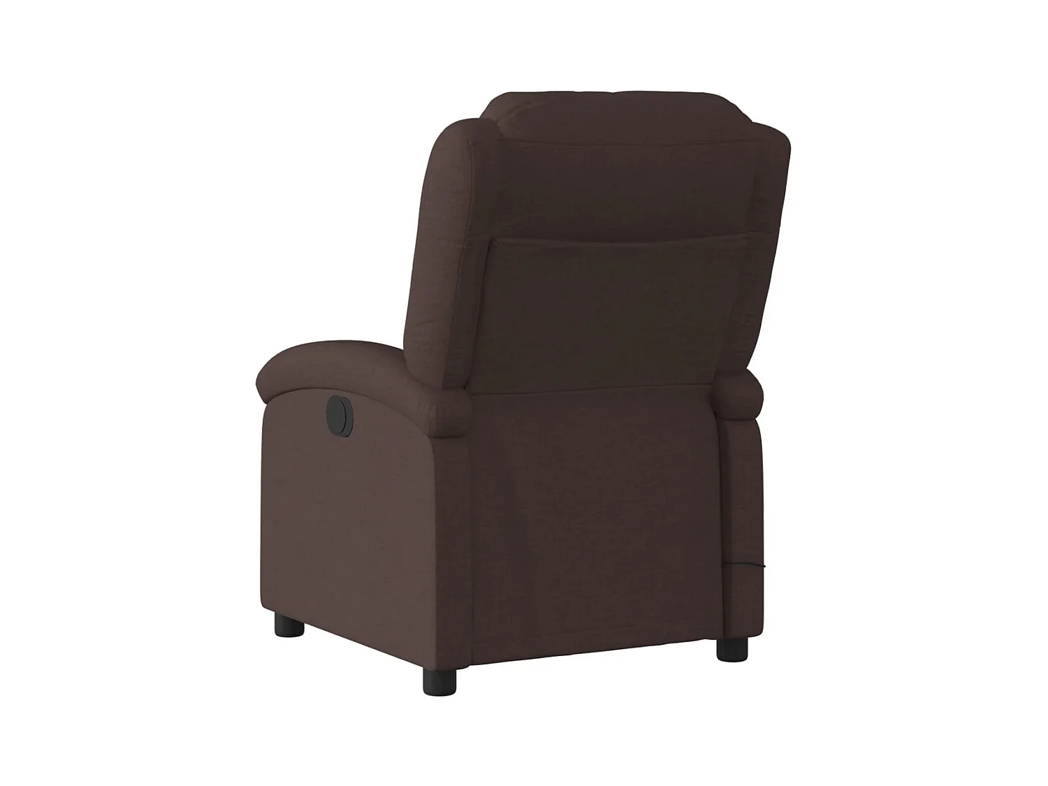 Fauteuil de massage inclinable électrique Marron foncé Tissu