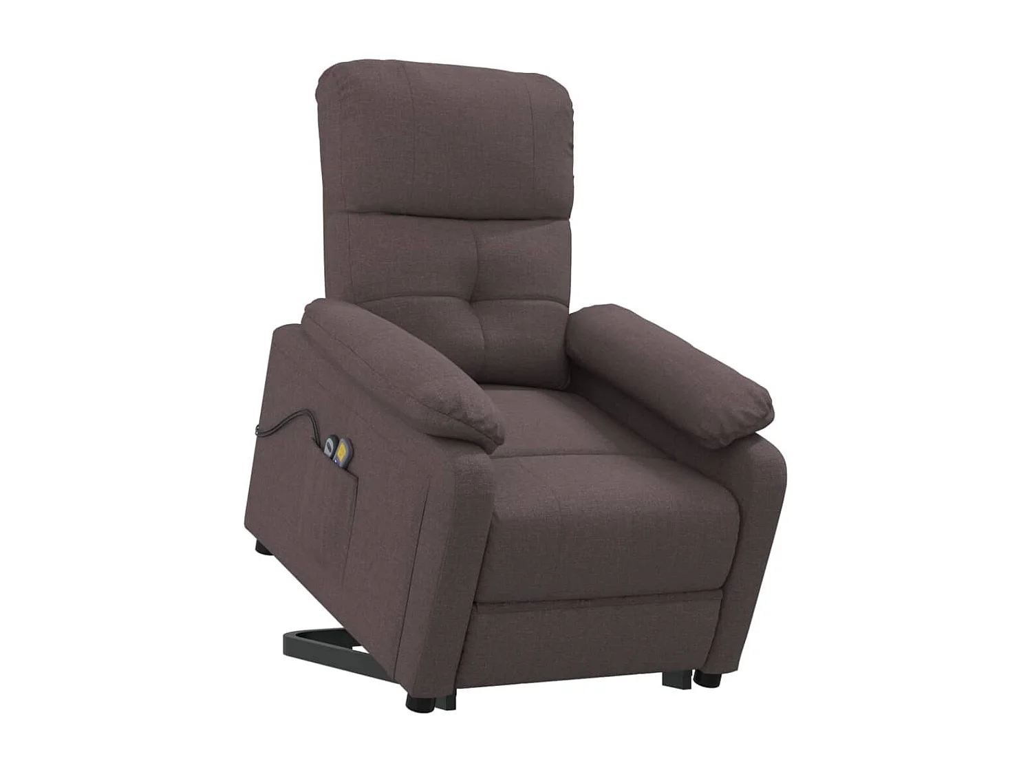 Massagesessel mit Aufstehhilfe Dunkelbraun Stoff