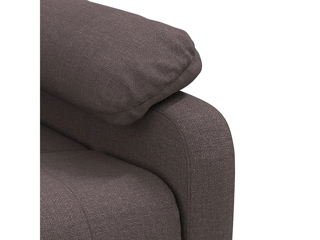 Massagesessel mit Aufstehhilfe Dunkelbraun Stoff