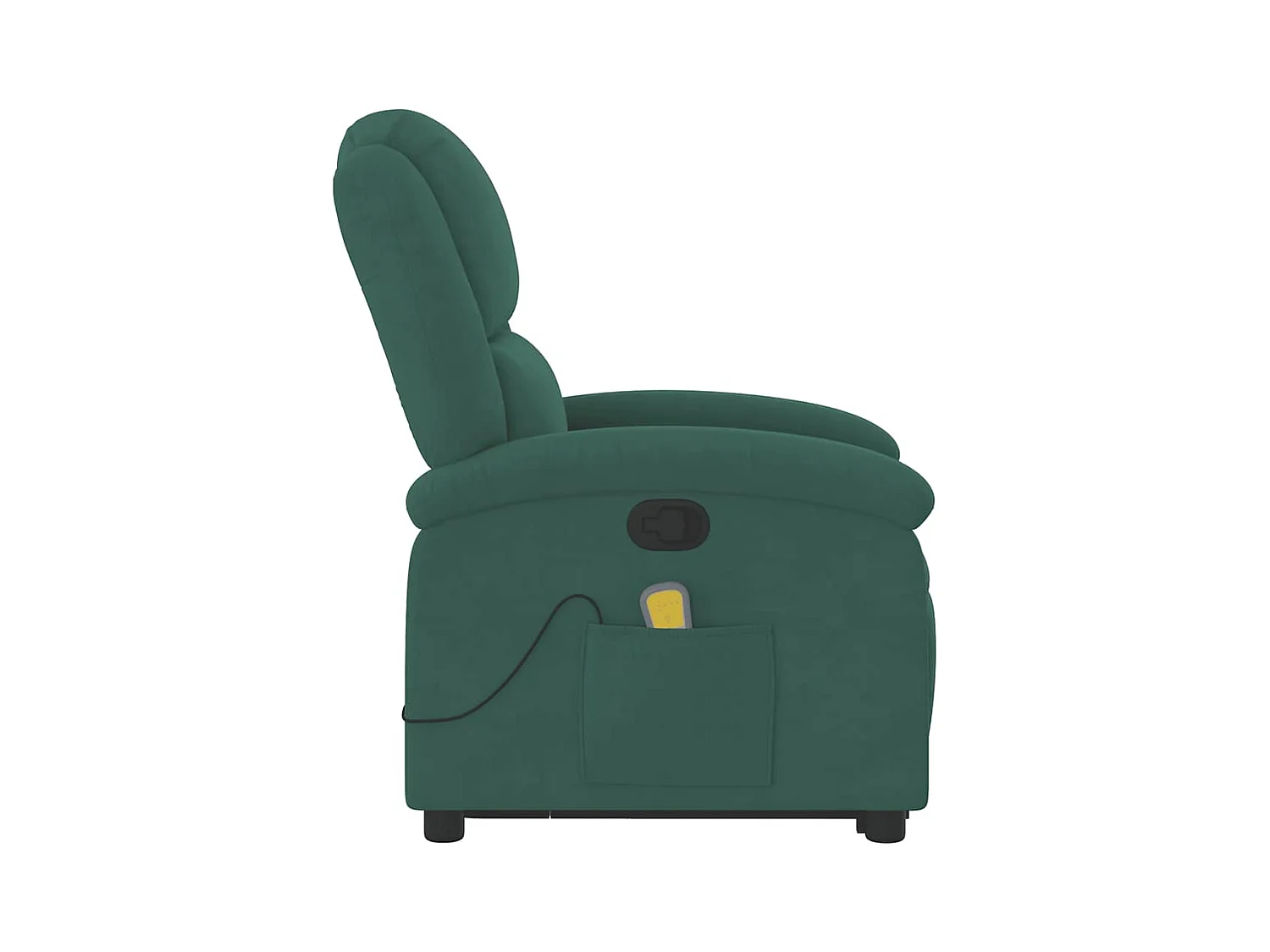 Fauteuil de massage inclinable Vert foncé Velours