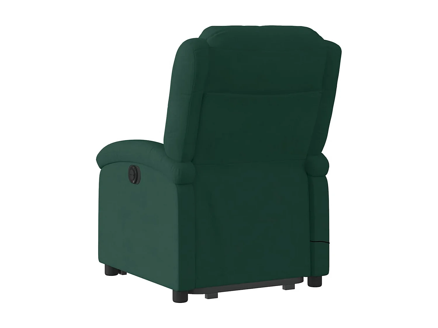 Sillón reclinable de masaje elevable terciopelo verde oscuro