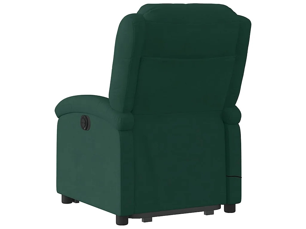 Fauteuil de massage inclinable Vert foncé Velours