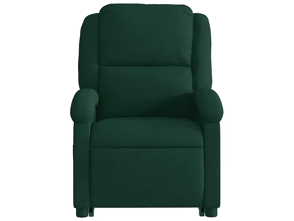 Fauteuil de massage inclinable Vert foncé Velours