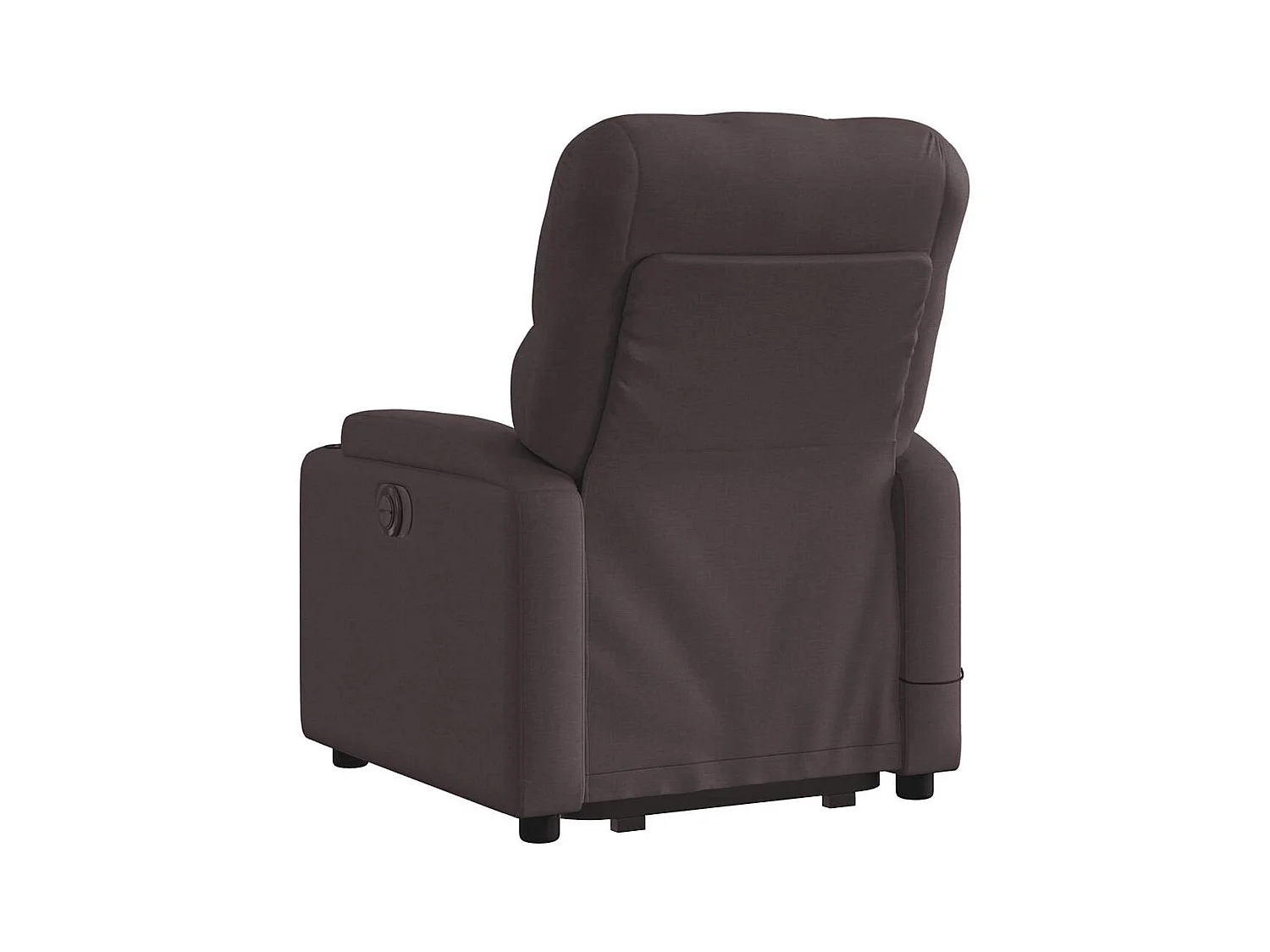 Fauteuil inclinable de massage électrique Marron foncé Tissu