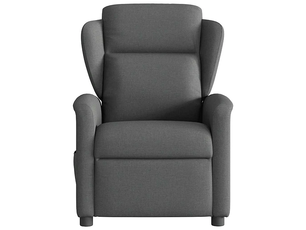 Massagesessel Elektrisch Dunkelgrau Stoff