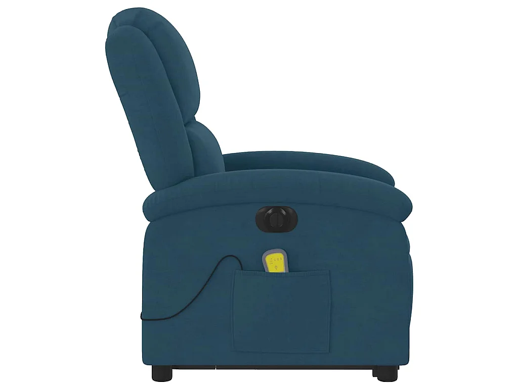 Fauteuil inclinable de massage électrique bleu velours