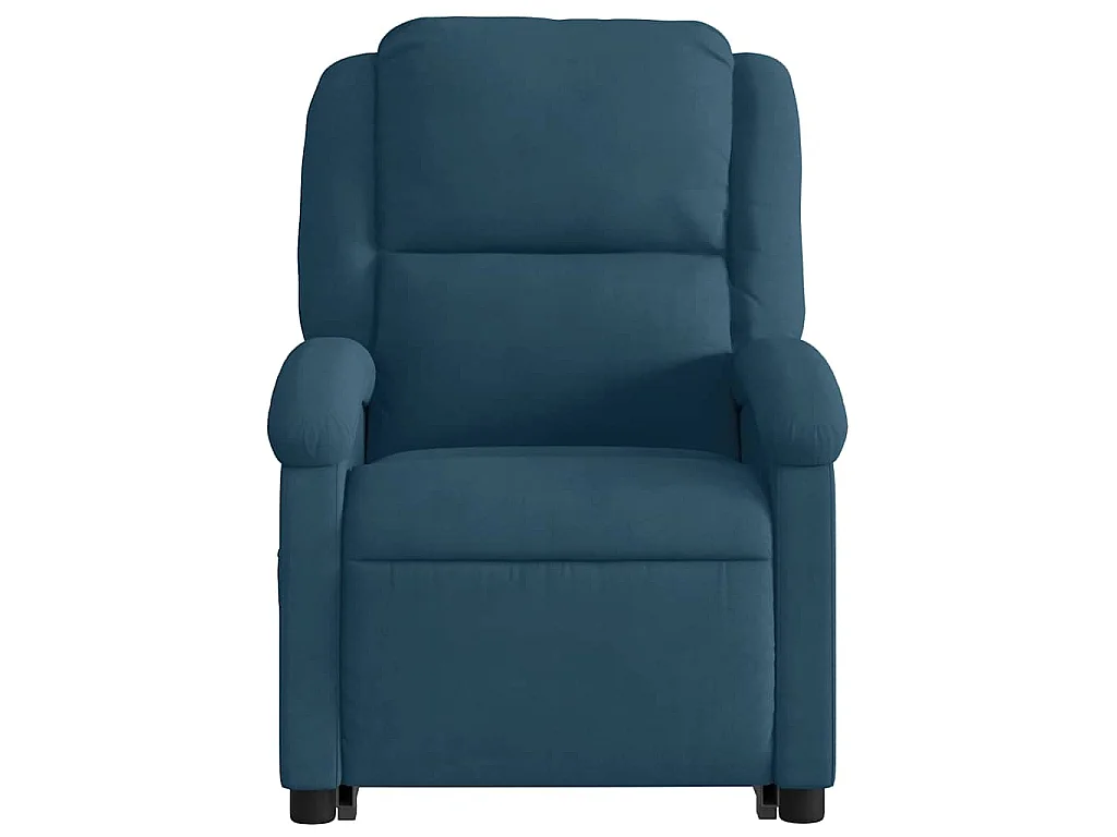 Fauteuil inclinable de massage électrique bleu velours