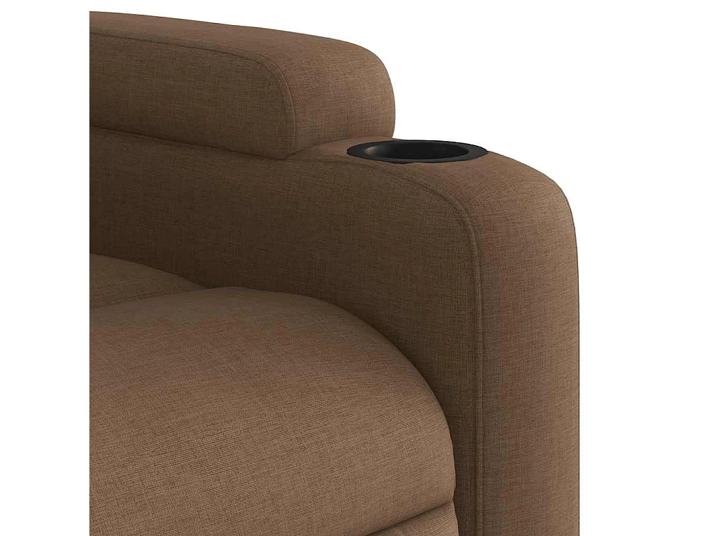 Fauteuil de massage inclinable Marron Tissu