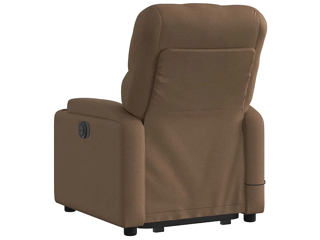 Fauteuil de massage inclinable Marron Tissu