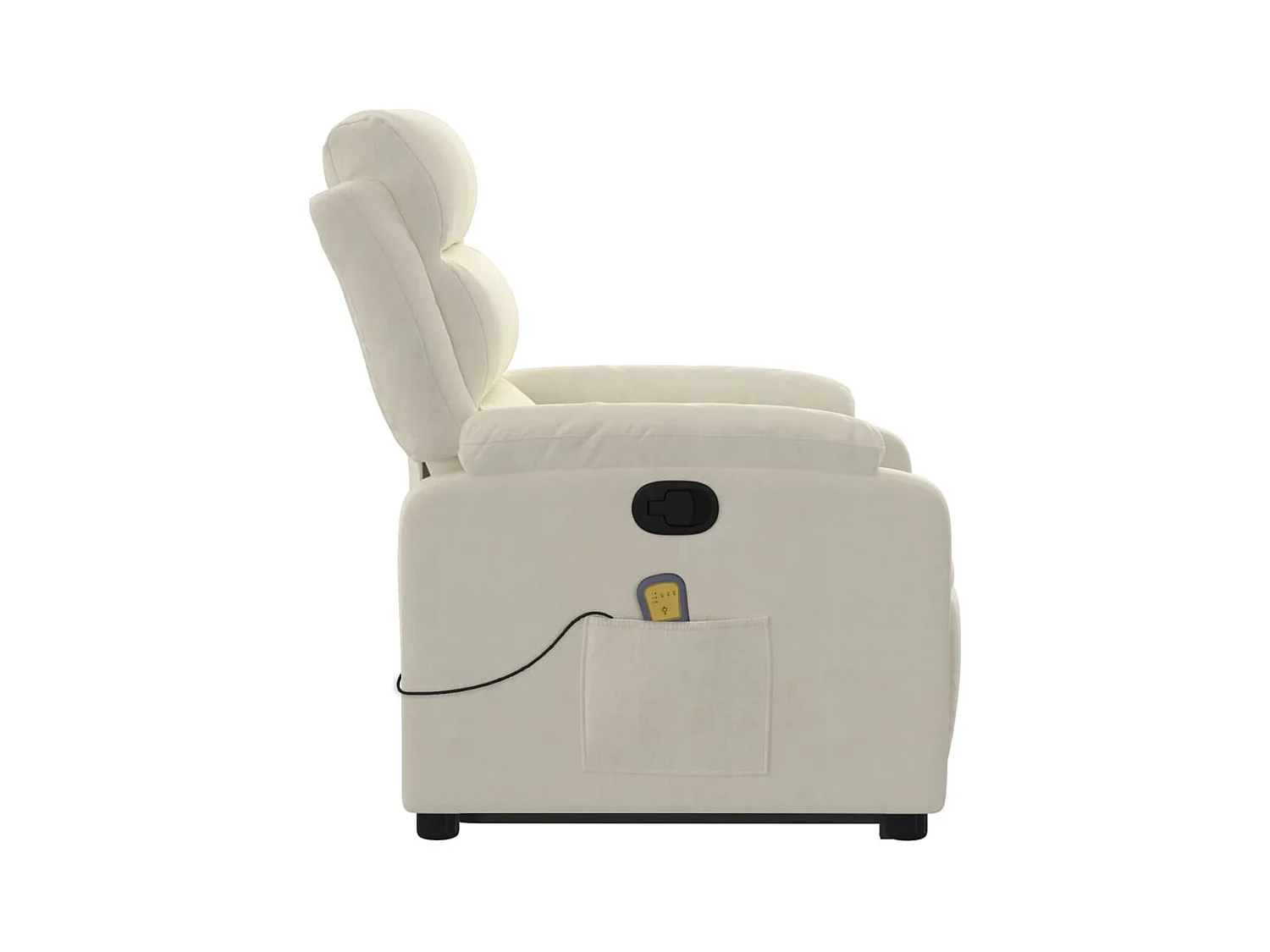 Fauteuil de massage inclinable Crème Velours