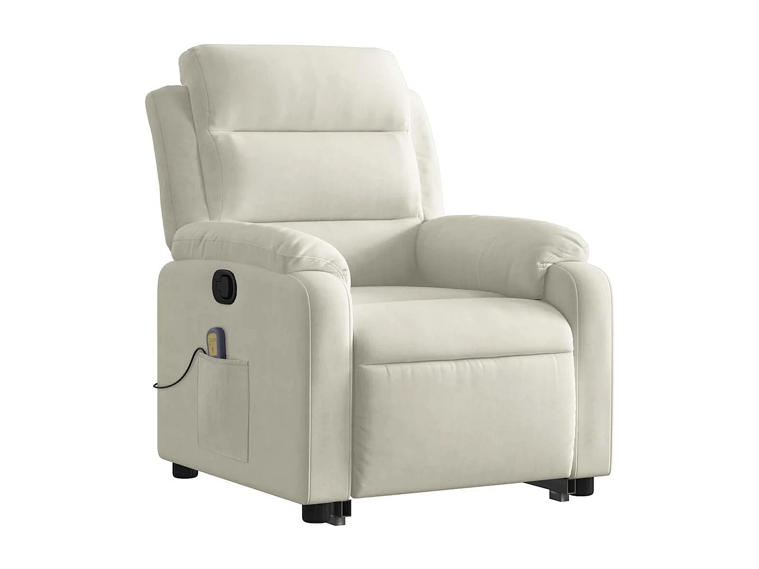 Fauteuil de massage inclinable Crème Velours