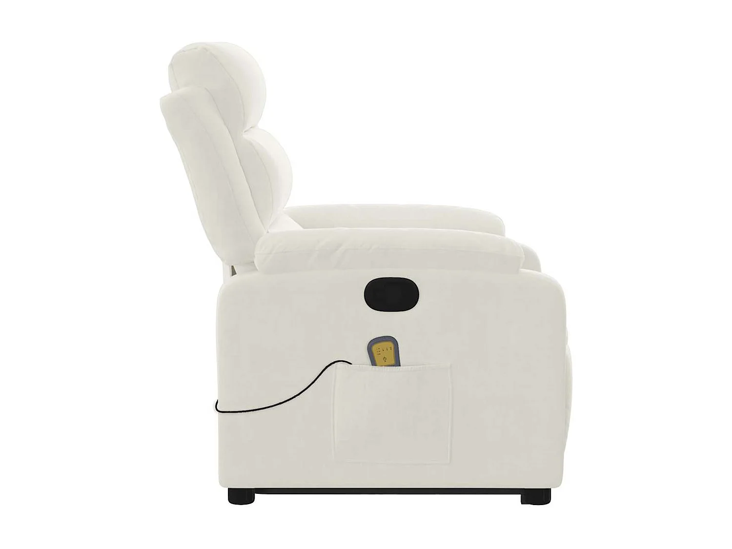Fauteuil de massage inclinable Crème Velours