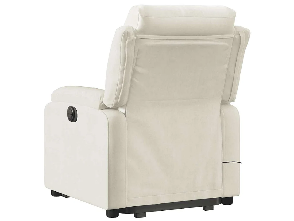 Fauteuil de massage inclinable Crème Velours