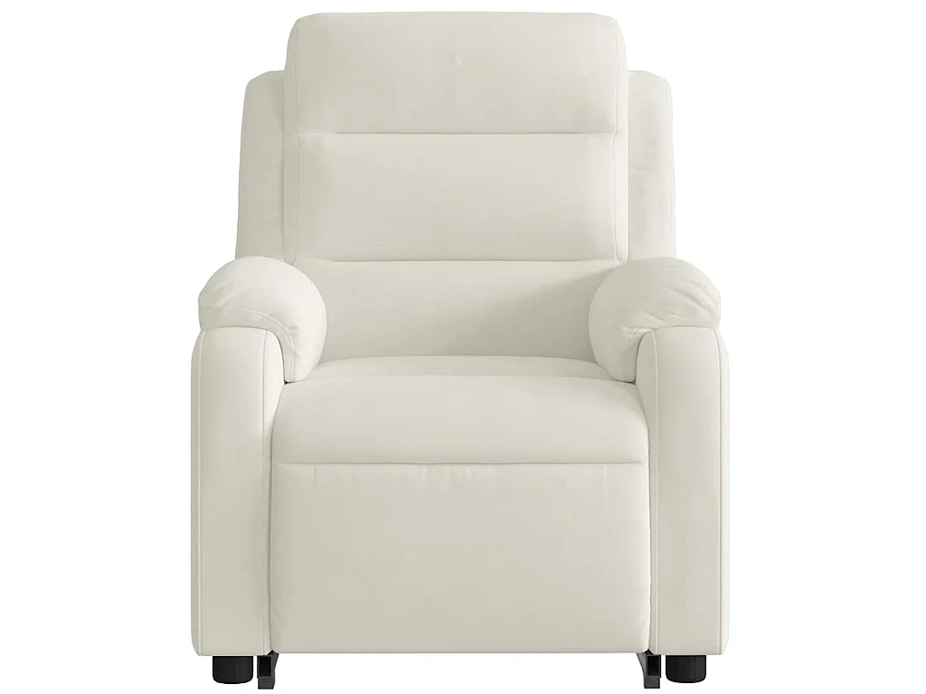 Fauteuil de massage inclinable Crème Velours