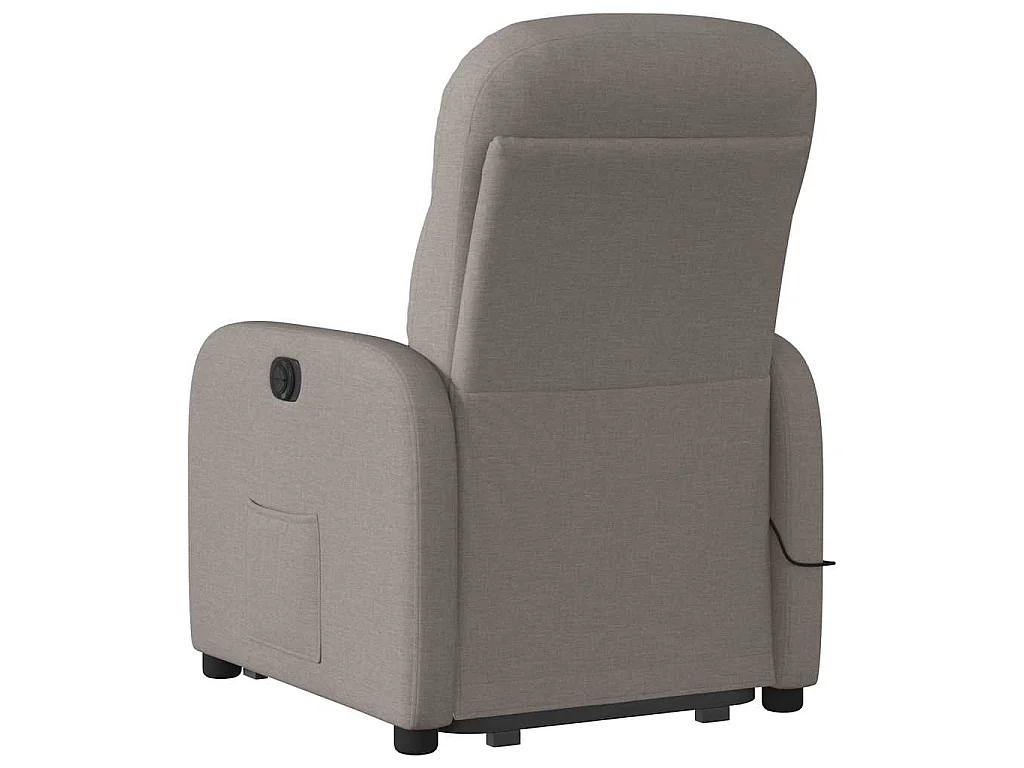Sta-op-massagestoel verstelbaar stof taupe