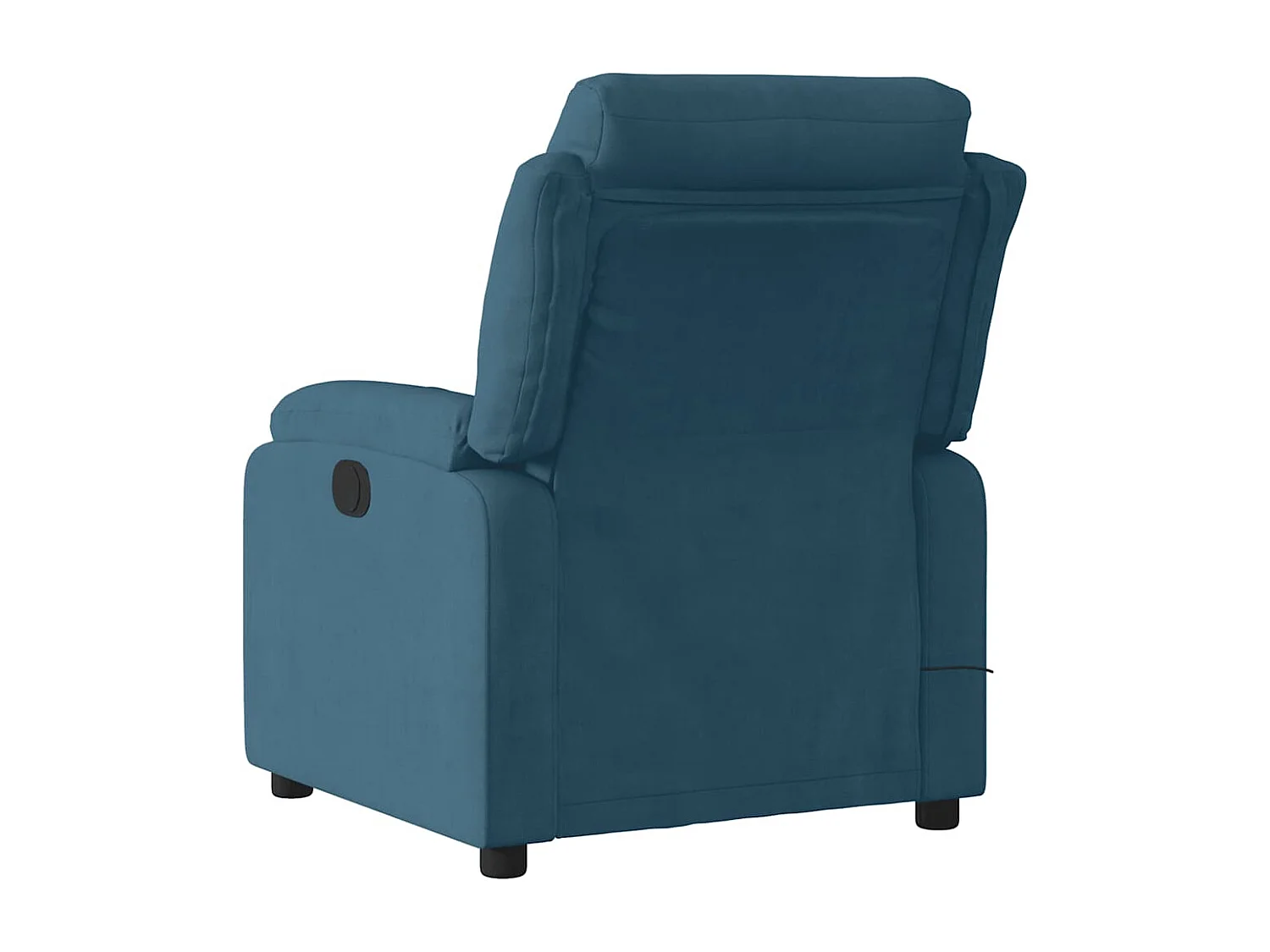 Fauteuil inclinable de massage électrique bleu velours