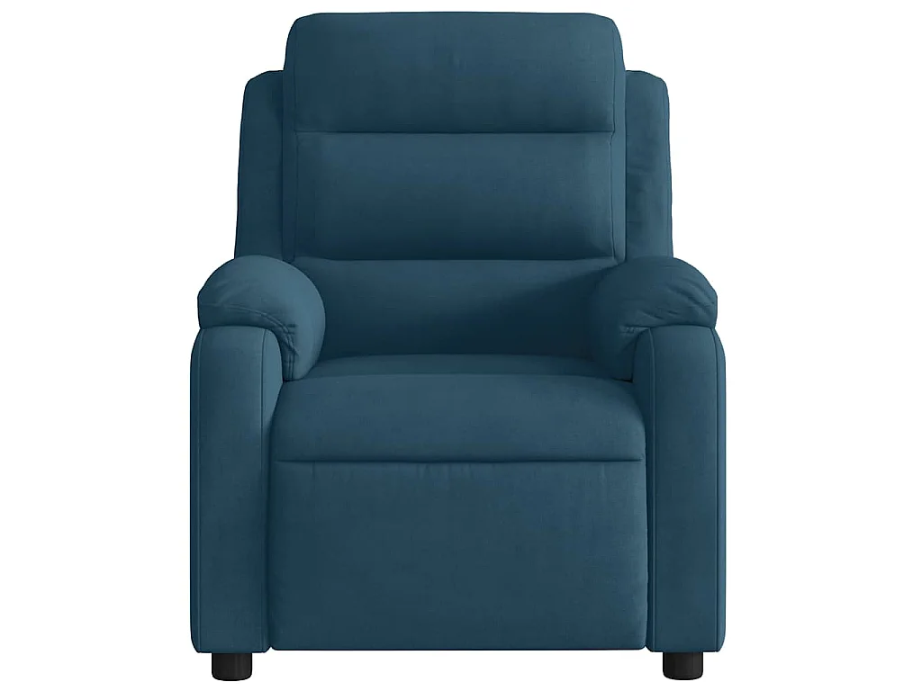 Massagesessel Elektrisch Blau Samt