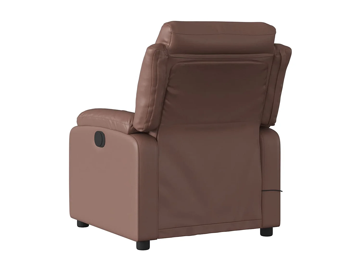 Fauteuil de massage inclinable électrique marron similicuir