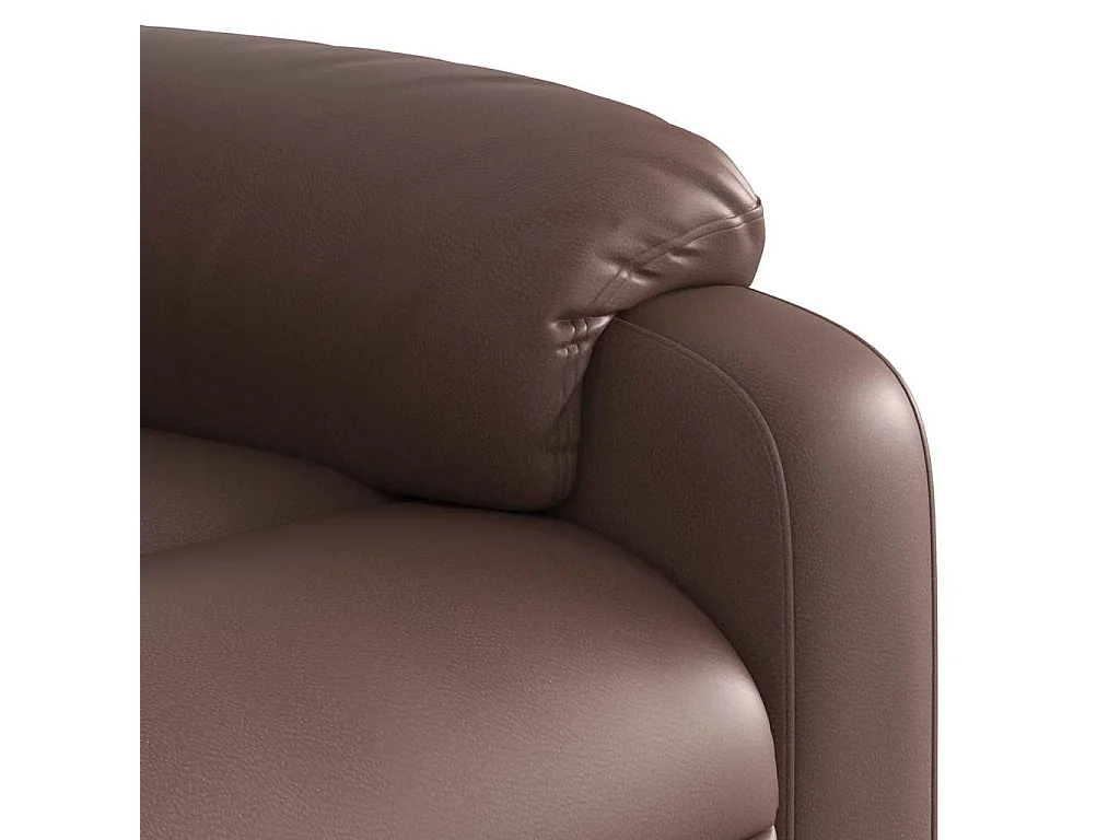 Fauteuil de massage inclinable électrique marron similicuir