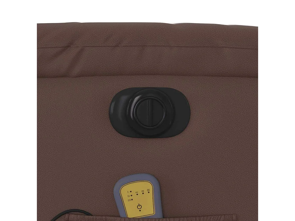 Fauteuil de massage inclinable électrique marron similicuir