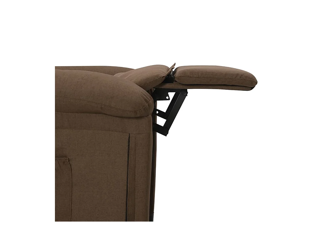 Fauteuil électrique de massage Marron Tissu