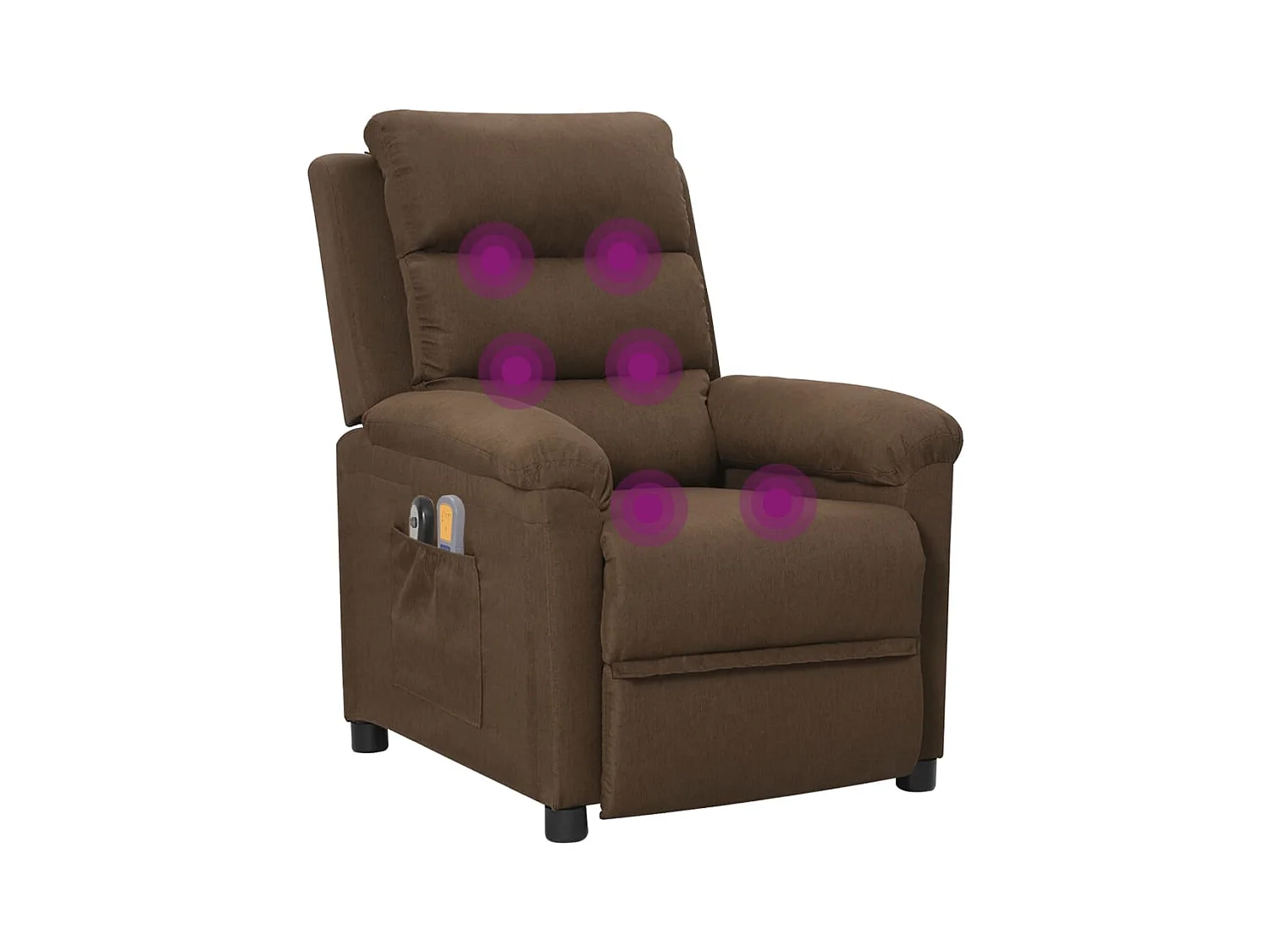 Fauteuil électrique de massage Marron Tissu