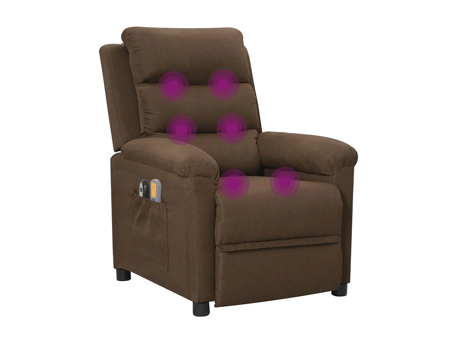 Fauteuil électrique de massage Marron Tissu
