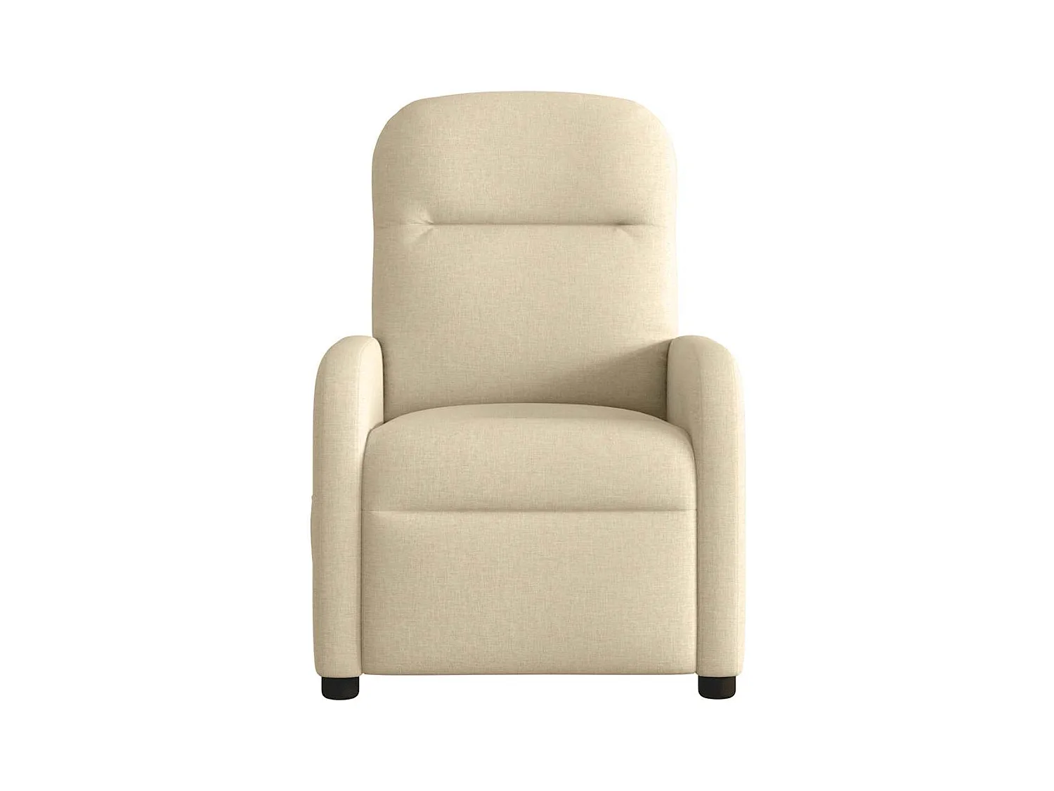 Fauteuil inclinable de massage électrique crème tissu
