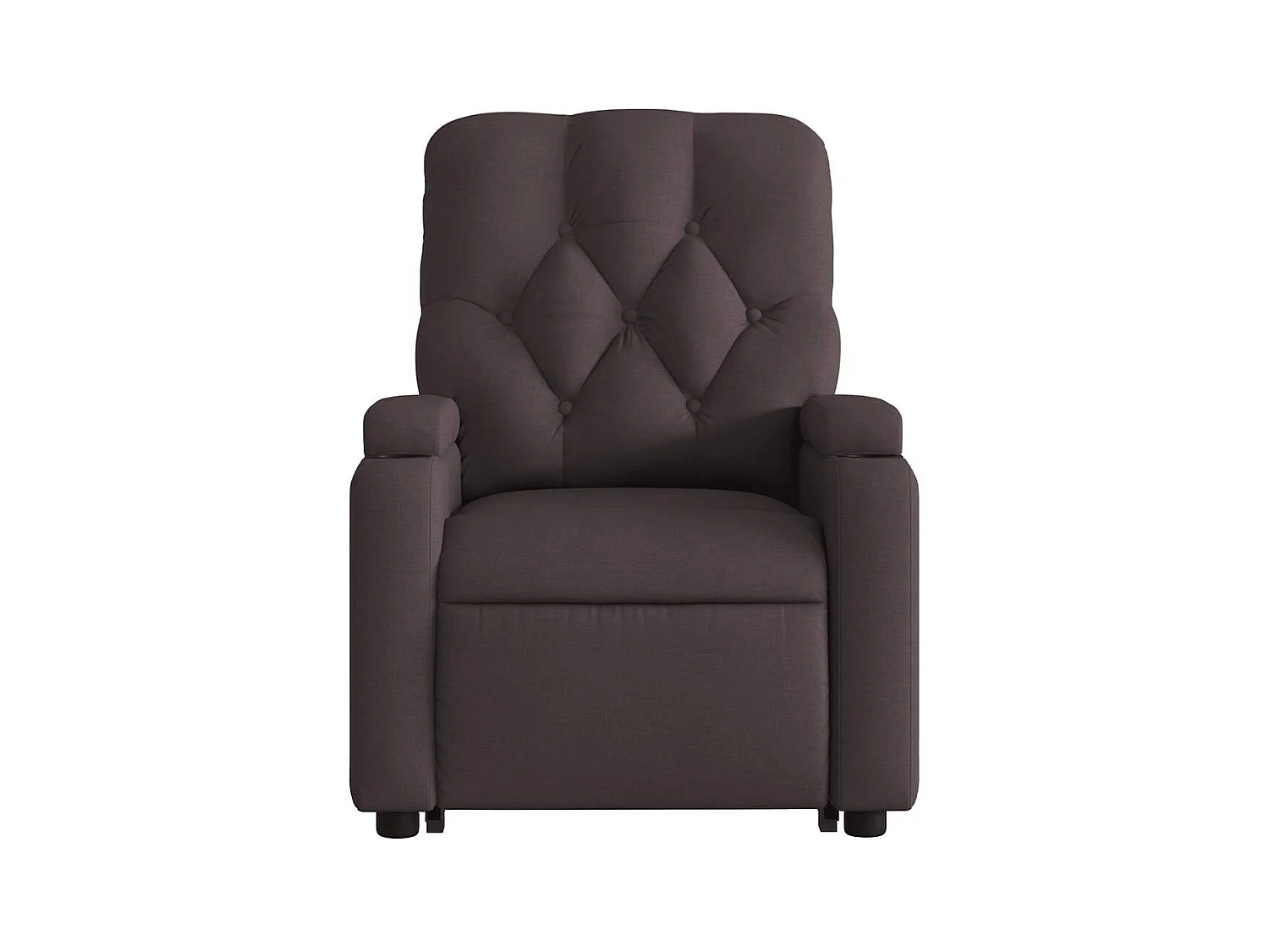 Fauteuil inclinable de massage Marron foncé Tissu