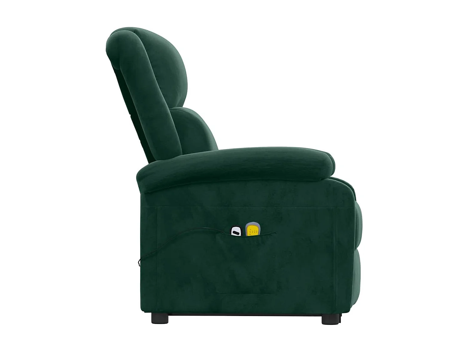 Fauteuil de massage Vert foncé Velours