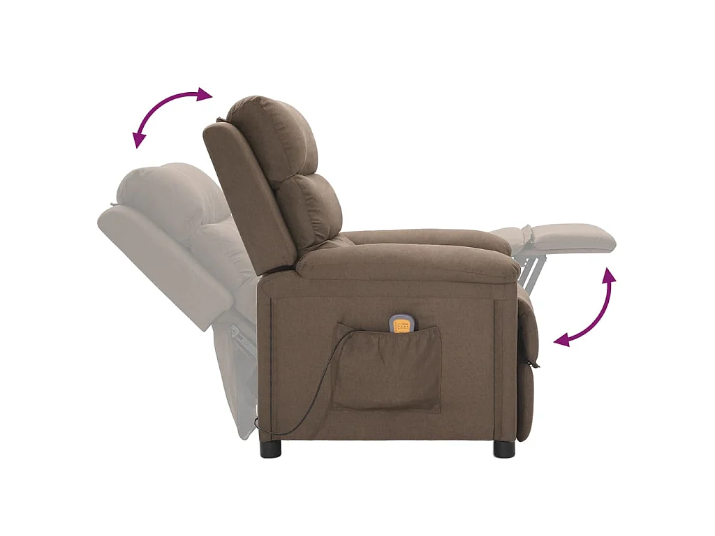 Fauteuil de massage Taupe Tissu