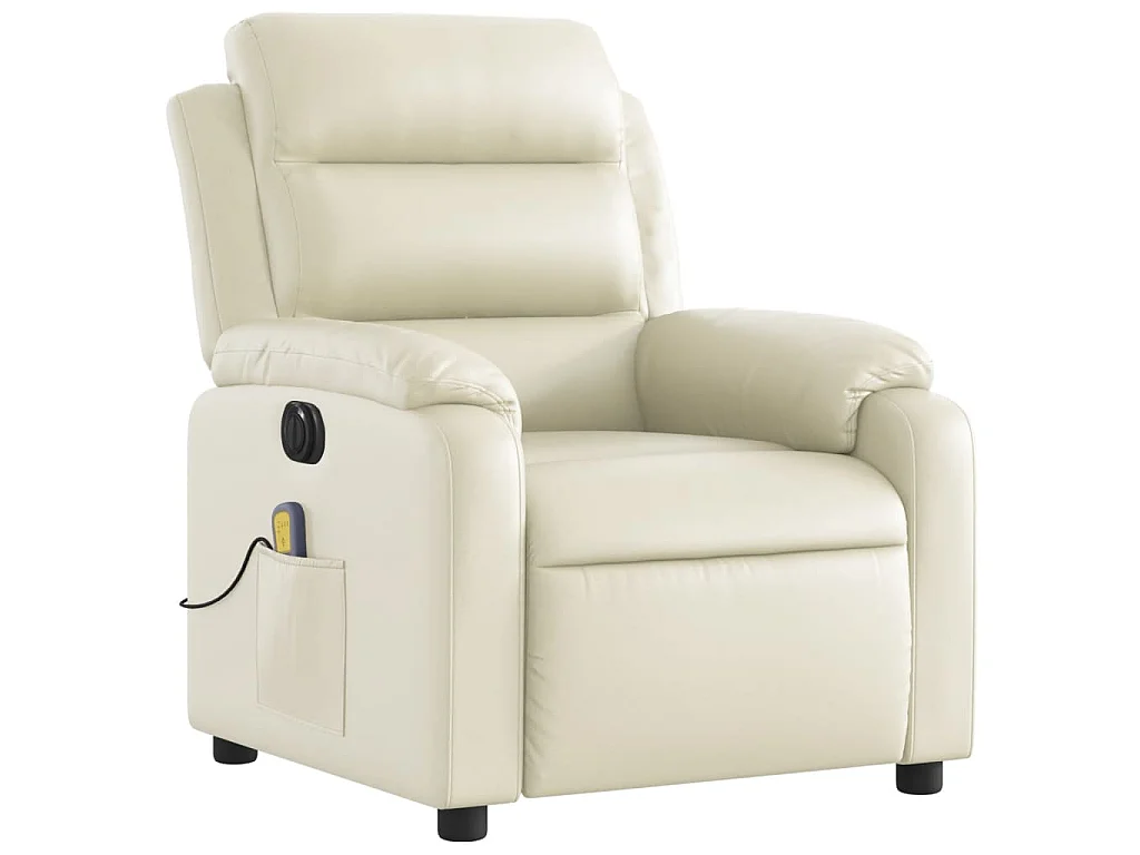 Massagesessel Elektrisch Creme Kunstleder