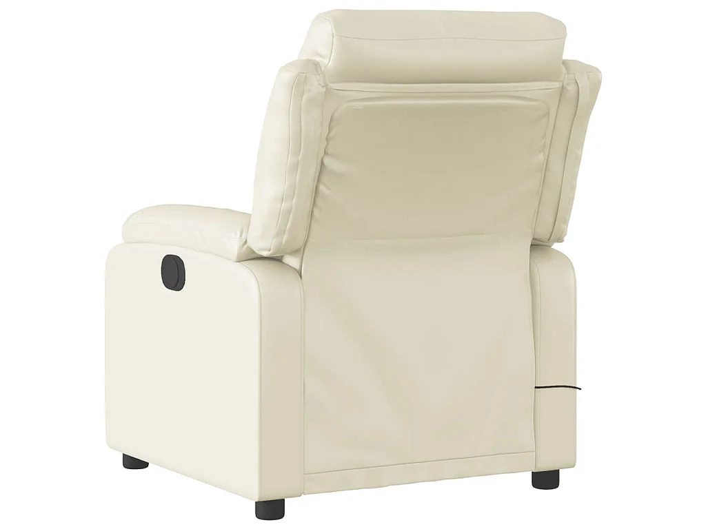 Massagesessel Elektrisch Creme Kunstleder