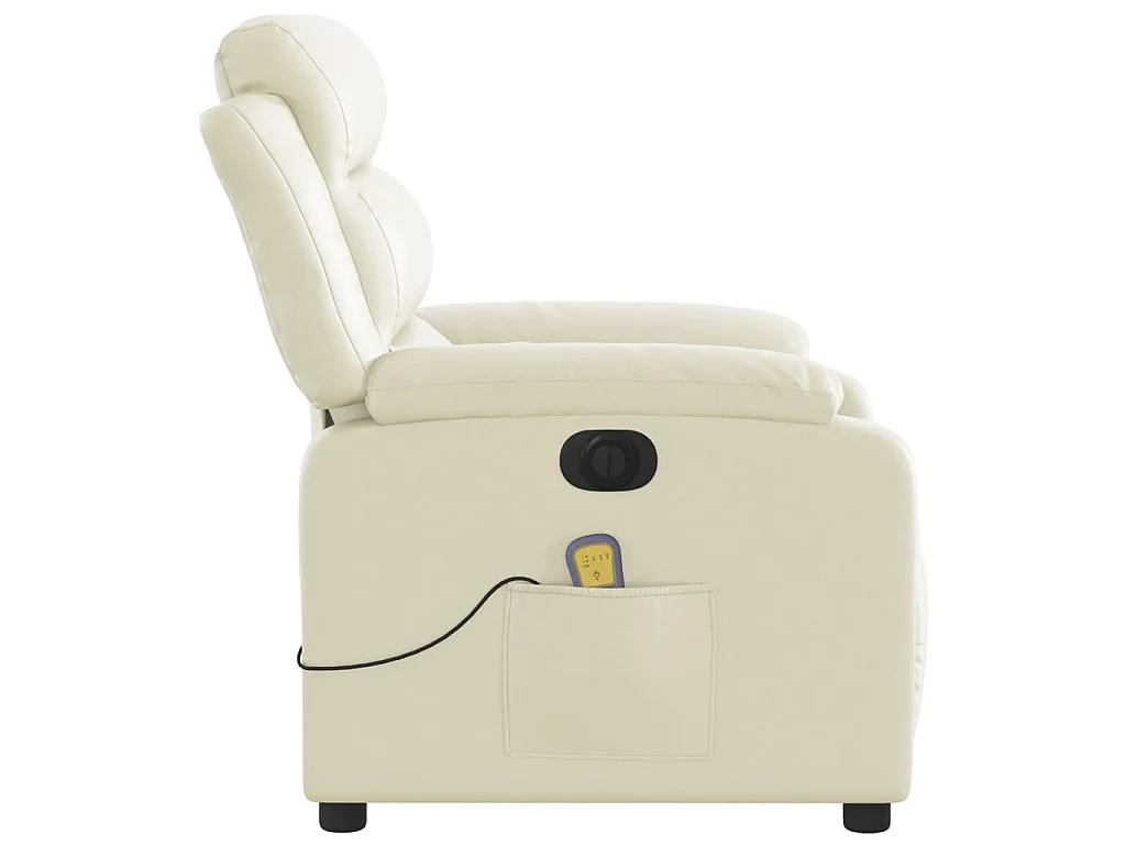 Massagesessel Elektrisch Creme Kunstleder