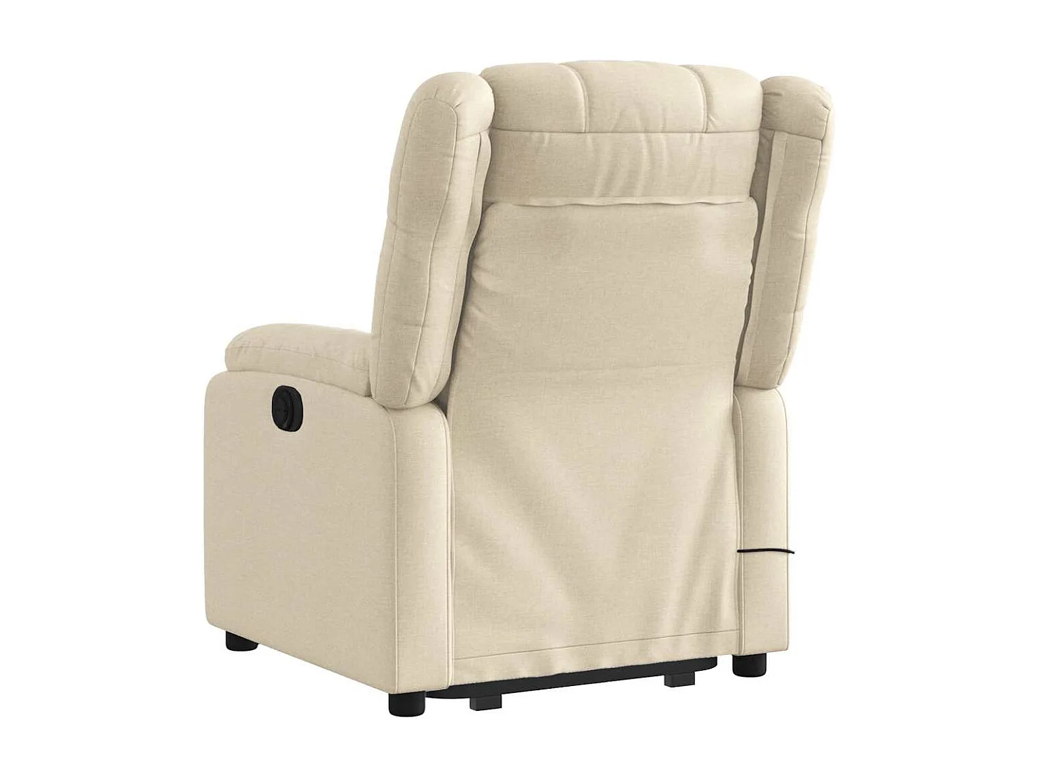 Fauteuil inclinable de massage électrique Crème Tissu