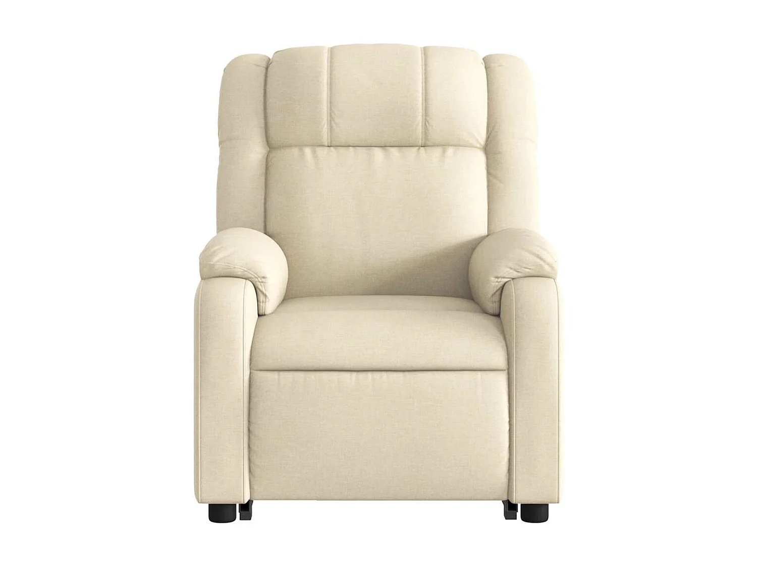 Fauteuil inclinable de massage électrique Crème Tissu