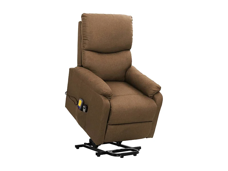 Massagesessel mit Aufstehhilfe Taupe Stoff