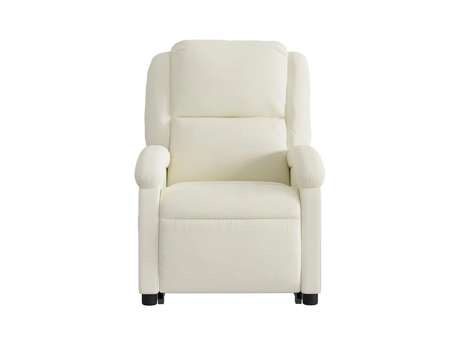 Fauteuil inclinable de massage électrique crème velours
